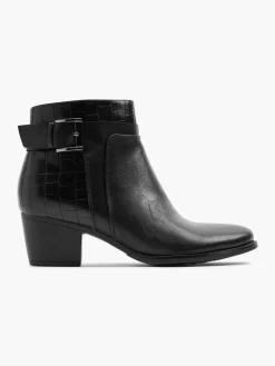 Hot Croc Panel Ankle Boot with Buckle Detailing Women Boots·Ankle Boots