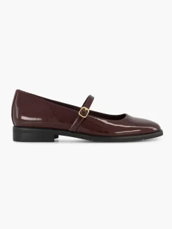 New Bordeaux Patent Ballerina Women Loafers & Low Shoes·Ballet Pumps