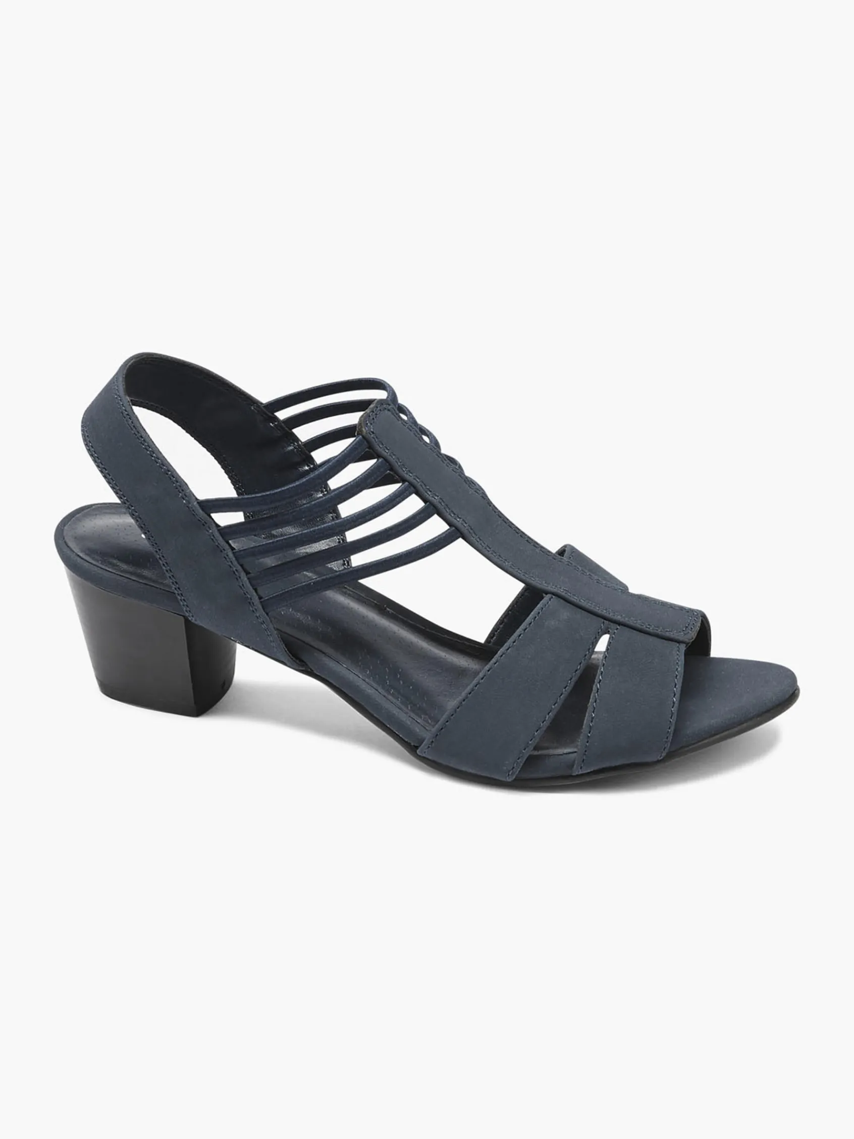 Ladies Navy Heeled Sandals Women Sandals·Heeled Sandals|Heels·Block Heels
