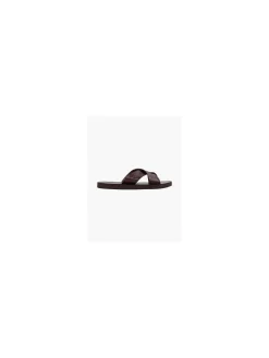 Mens Dark Cross Strap Sandal Sandals·Flip Flops & Slides